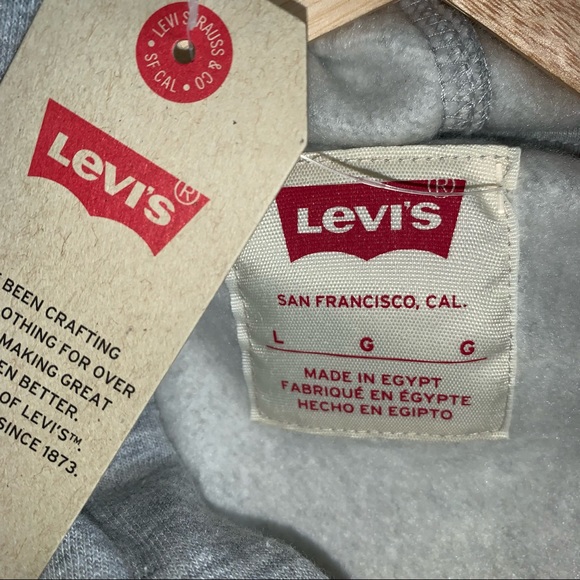 LEVI’S Hooded Gray Sweatshirt Youth Large - Picture 3 of 3